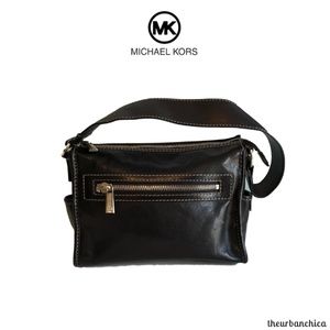 MICHAEL KORS Black Leather Shoulder Bag Purse